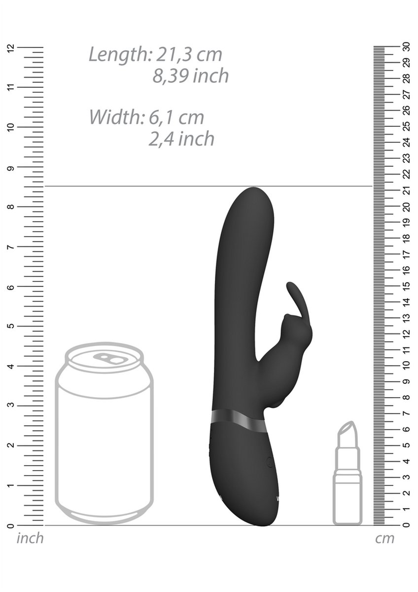 Goedkoopste VIVE by Shots - Taka - Opblaasbare Rabbit Vibrator - Zwart