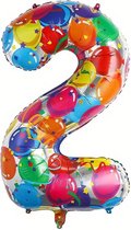 Cijfer Ballonnen Ballon Cijfer 2 Verjaardag Versiering Feest Helium Ballonnen Cijferballon Folieballon Kleur Xl Formaat