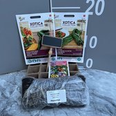 Zaden pakket "Exotic Veggies" - Mexicaanse peper, kousenband, bijenbloemen + accessoires