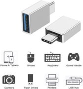 2X USB 3.1 Type C naar USB 3.0 OTG Adapter voor o.a. iPhone, Macbook en Chromebook - Zilver