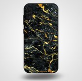 Smartphonica Phone Case pour Samsung Galaxy A30s avec imprimé marbre - Coque arrière en TPU Design Marbre - Or Zwart / Back Cover adapté pour Samsung Galaxy A30s