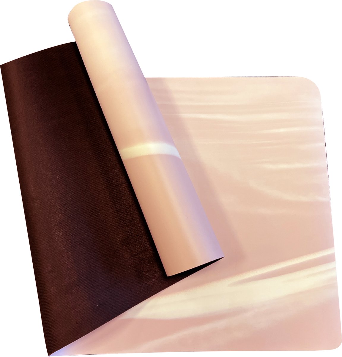 Premium Yoga Mat - Natuurlijk rubber - Fitness mat - Anti slip - Extra Dik - Extra breed - Yoga lessen - roze - 5mm