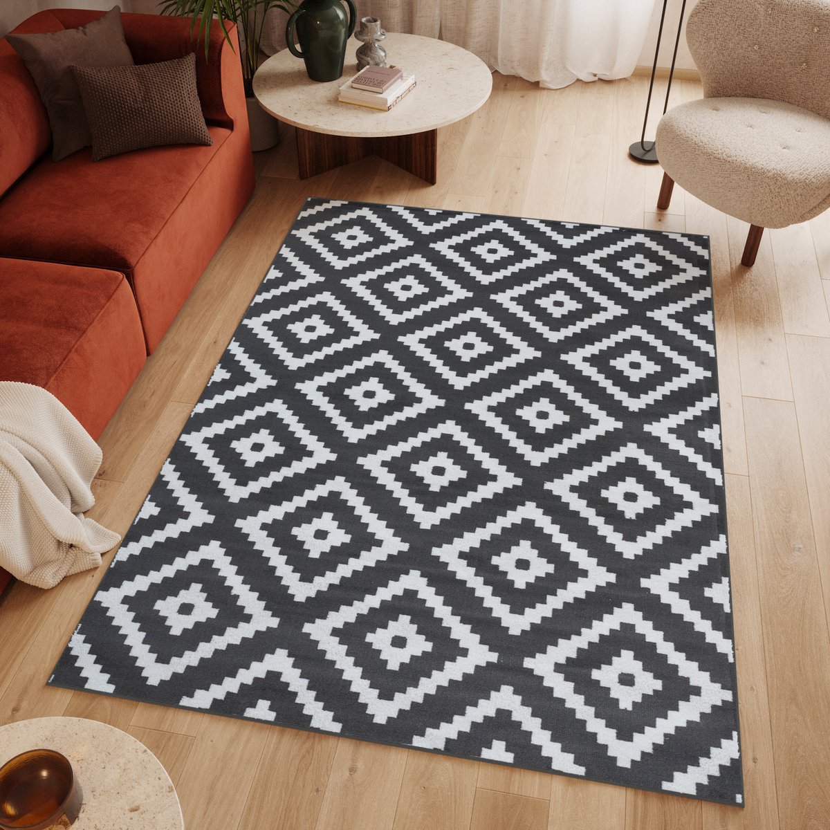 Tapiso Luxury Vloerkleed Donkergrijs Woonkamer Modern Tapijt Maat- 120x170 Donkergrijs 2