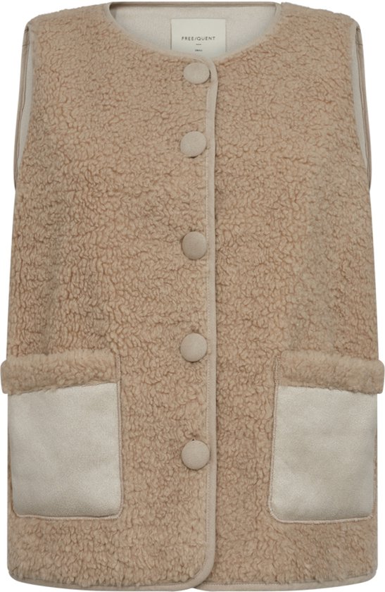 Freequent Vest Fqlamby Waistcoat 203595 Simply Taupe Dames Maat - L