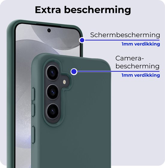 Coque Compatible avec Samsung Galaxy S24 Plus Coque Siliconen Case Cover - Coque Compatible avec Samsung Galaxy S24 Plus Case Cover Case - Vert Foncé