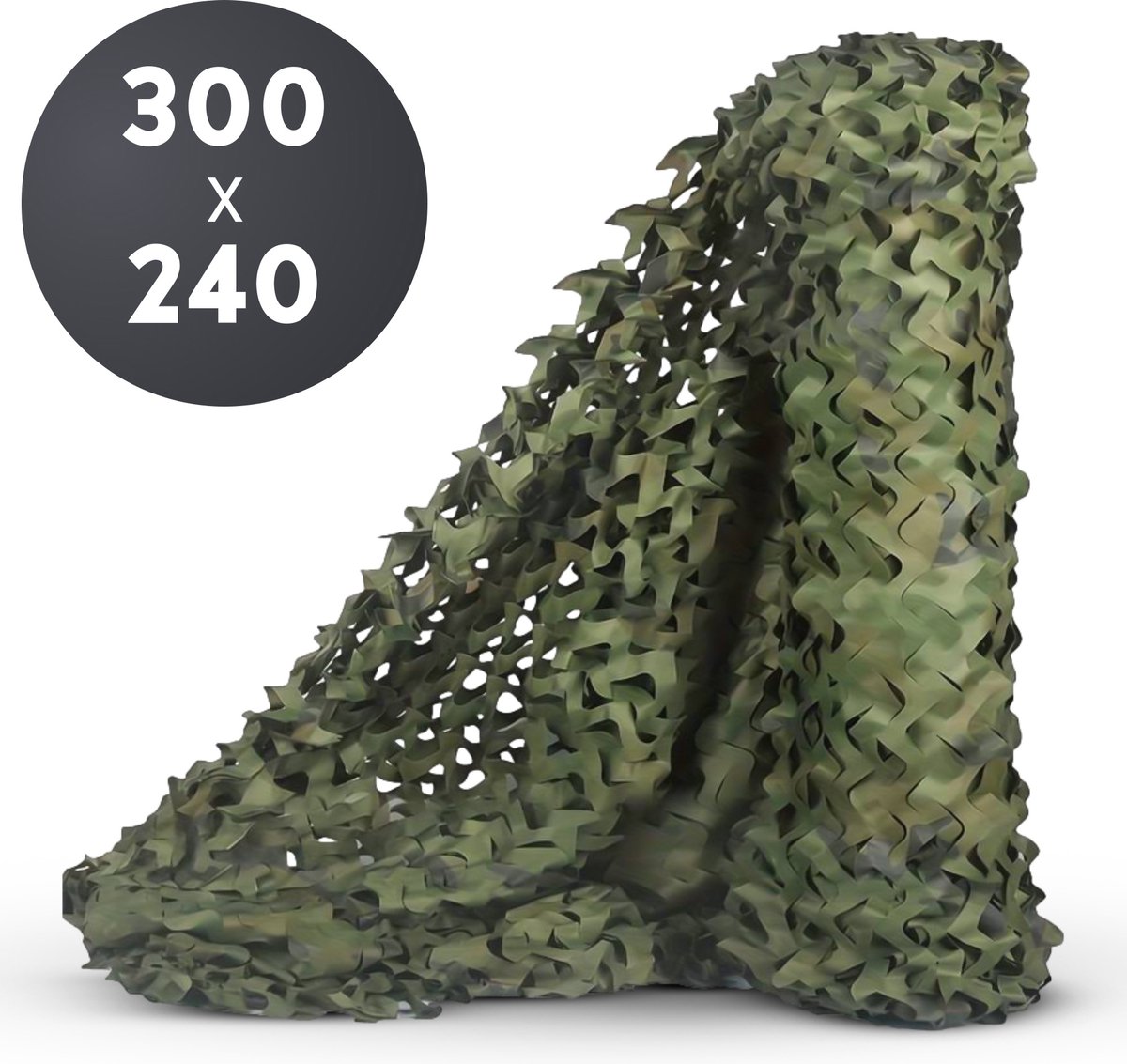 Volcan Camouflagenet 300x240 - Duurzaam Schaduwdoek Voor Optimaal Camouflage Effect - Groen - Volcan