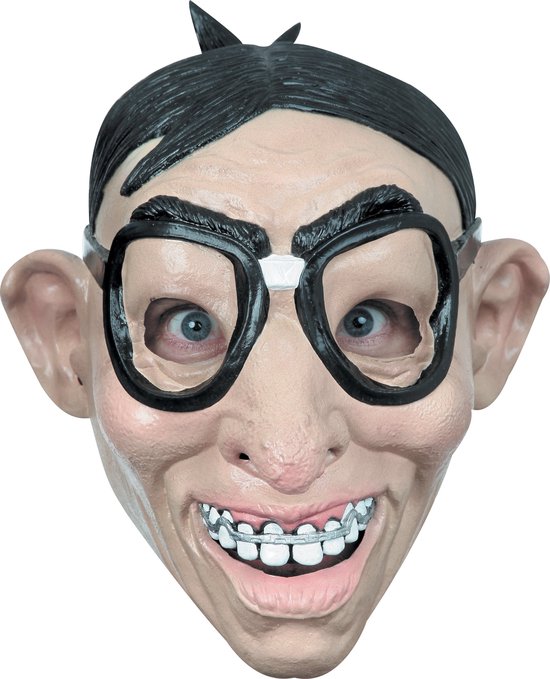 Zwart-Wit Halloween Masker met LED (Latex) Kopen
