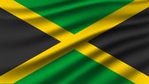 Partychimp Vlag Jamaica - 90x150 Cm - Polyester - Groen/Zwart/Geel