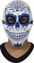 Partychimp Volledig Hoofd Masker Blue Catrin Halloween Masker voor bij Halloween Kostuum Volwassenen - Latex - One-Size