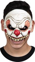 Partychimp Halfmasker Creepy Clown Halloween Masker voor bij Halloween Kostuum Volwassenen Carnaval - Latex- One Size