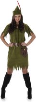 Karnival Costumes Verkleedjurk Neverland Girl Carnavalskleding Dames Carnaval - Polyester - Groen - Maat S - 3-Delig Jurk/Riem/Hoed