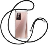 Transparant hoesje met koord - Anti-shock stootrand / Siliconen / Back Cover geschikt voor: Samsung Galaxy Note 20 Ultra