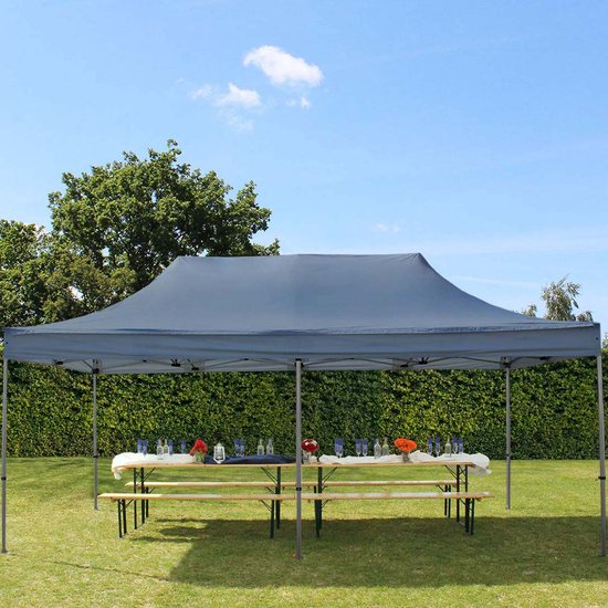 Yaheetech Pop-up paviljoen, 3 x 3 m, vouwpaviljoen met 1 zijwand en