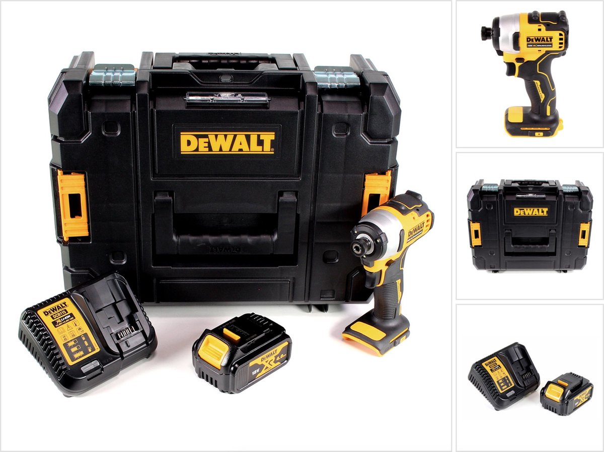 DeWalt DCF 809 M1T accu-slagmoersleutel 18 V Brushless Li-Ion in T-STAK doos + 1 x 4.0 Ah accu + lader