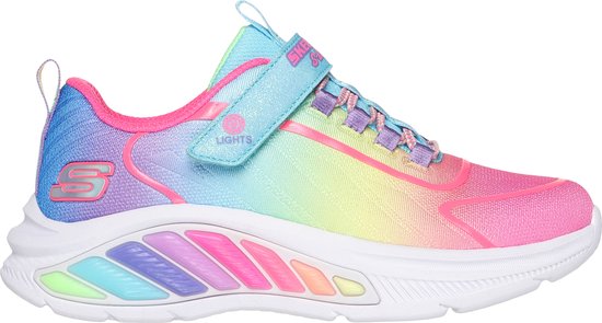 Skechers Rainbow Cruisers Meisjes Sneakers - Turquoise/Multicolour - Maat 30