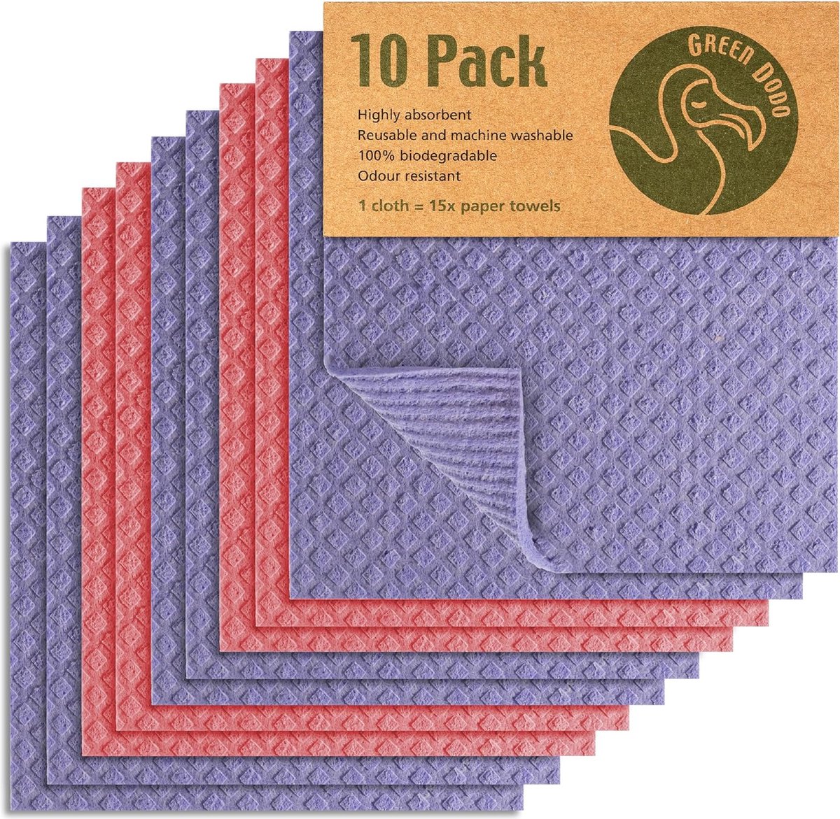 Rouleau Microfibre Pour Cuisine Salle De Bain Rouleau Chiffons Microfibre Réutilisable - 20 Serviettes Lavables 25x25cm Essuie-tout Réutilisable Lavable