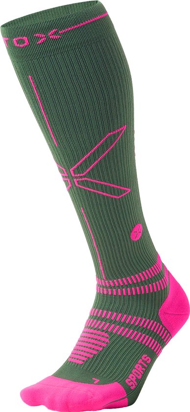 Chaussettes STOX Energy - Chaussettes de sport pour femmes - Chaussettes de compression Premium - Prévient les blessures et les douleurs musculaires - Récupération plus rapide - Jambes moins fatiguées - Comfort Extra - Pied et talon épaissis
