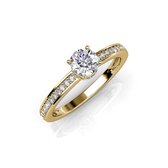 MYC-paris ring met steen / Elise ring - goud en kristal