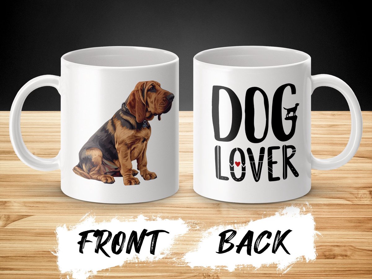 Mok Bloodhound dog - hond / Dog lover