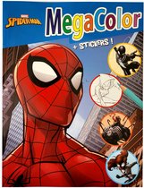 Marvel Spiderman - Kleurboek - Megacolor met 1 vel stickers - 120 kleurplaten - Spiderman speelgoed - Knutselen - kleuren - cadeau - kado