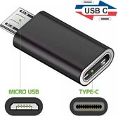 Usb Type C Female Naar Micro Usb Male Adapter Connector Type-C Micro Usb Charger Adapter zwart