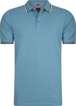 Mario Russo Polo shirt Edward - Polo Shirt Heren - Poloshirts heren - Katoen - Steen Blauw