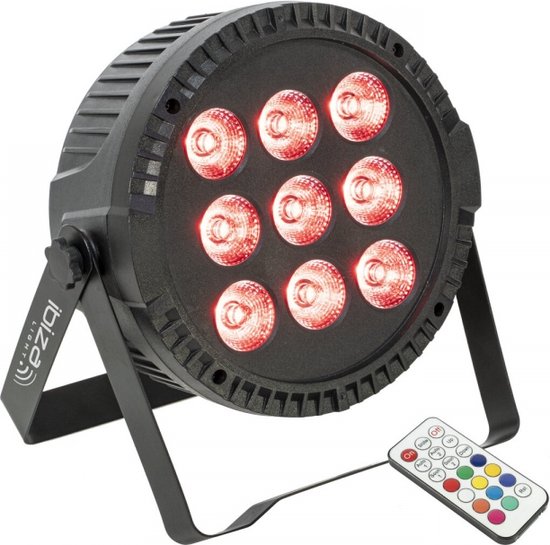Ibiza Light Pack 2 Projecteurs LED THINPAR 14x6W RGBW – Extra-Plats, DMX, Télécommande, Parfait Pour Soirées, DJ, Bars, Clubs, Ambiance Maison