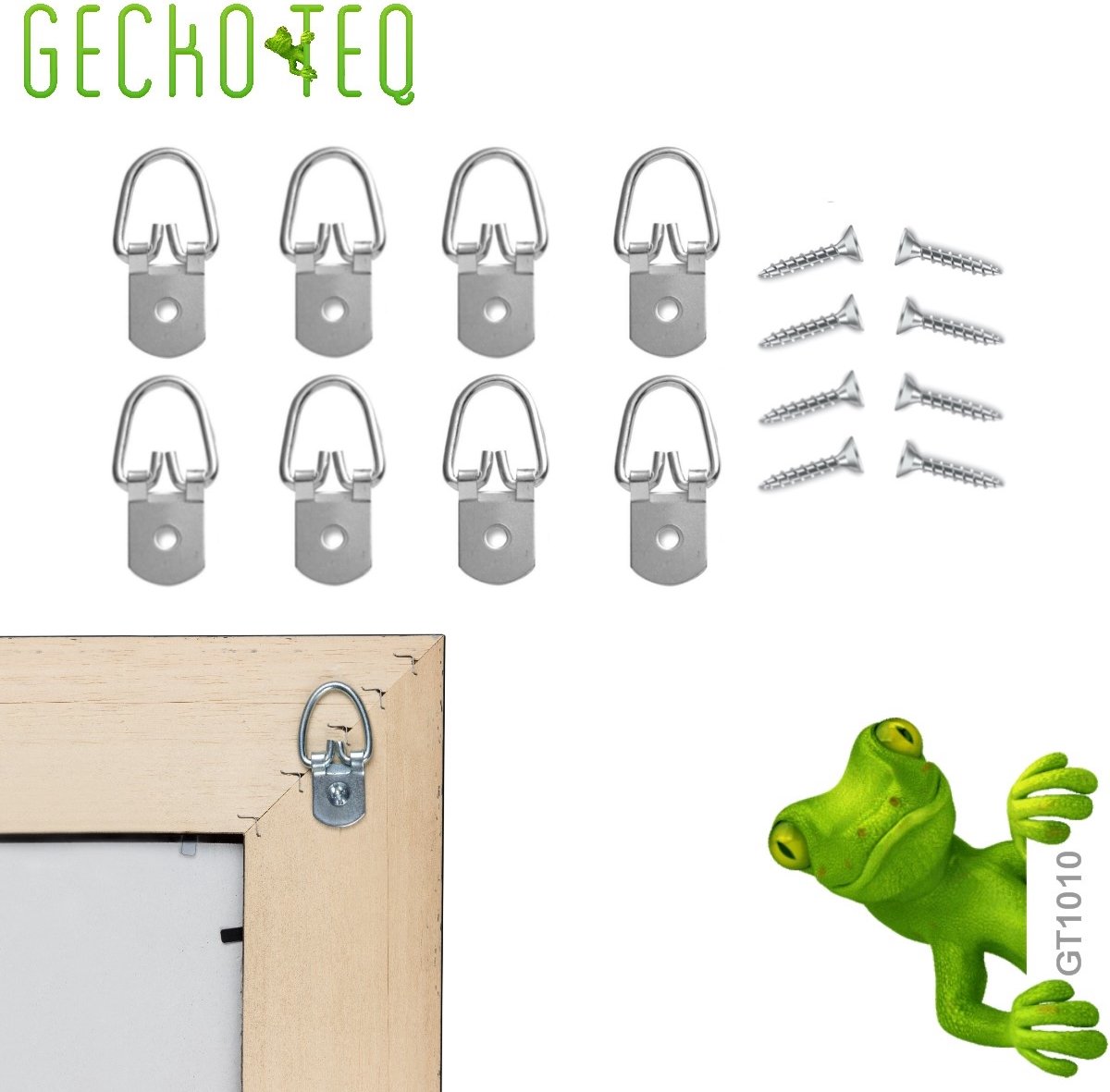 GT1011 GeckoTeq 8 x ophangen-schilderij-fotolijst-ophangsysteem