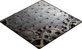 Offline - Speelmat: Rusty Gears - 76x76 cm - Polyester