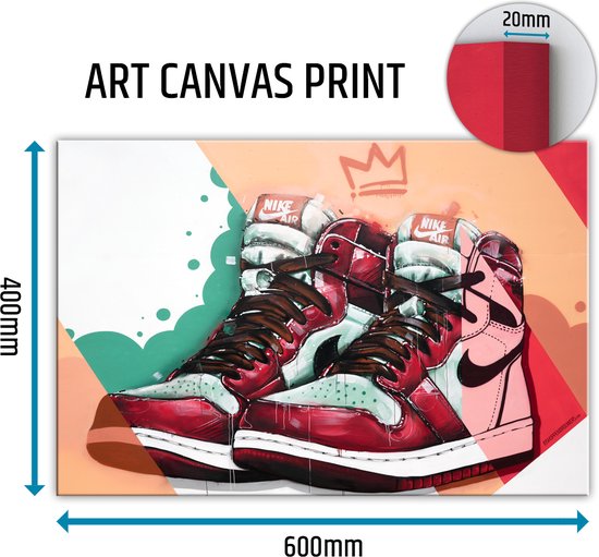 Sneaker canvas graffiti 60x40 cm