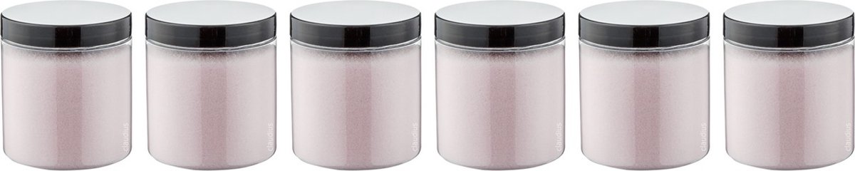 Goedkoopste Scrubzout Rozen - 300 gram - Pot met zwarte deksel - set van 6 stuks - Hydraterende Lichaamsscrub