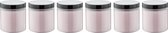 Scrubzout Rozen - 300 gram - Pot met zwarte deksel - set van 6 stuks - Hydraterende Lichaamsscrub