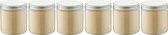 Scrubzout Vanille - 300 gram - Pot met aluminium deksel - set van 6 stuks - Hydraterende Lichaamsscrub