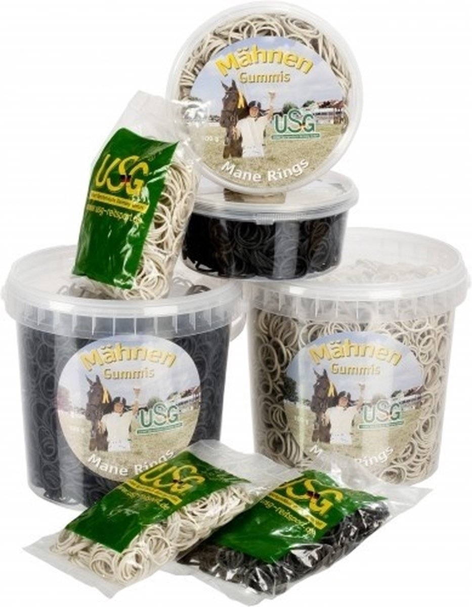 USG Manenelastiekjes 100 gram Wit