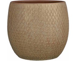 Mica Decorations Bloempot Madeira - 28x28x28 cm - Terracotta - taupe