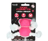 Dog Comets Ursa Minor - Hondenspeelgoed - Stuiterende hondenbal - Met flosstouw - 7 cm - Roze