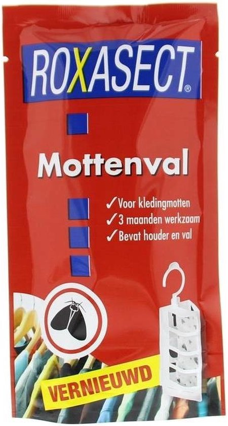 Roxasect Mottenval Val - Voor kledingmotten - Lokt en doodt mannelijke kledingmotten - Langdurige werking - Ongedierteval - 1 stuk
