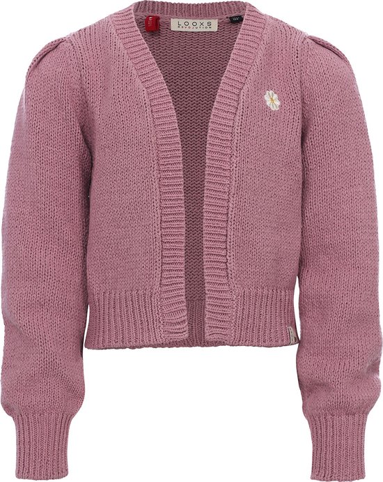 LOOXS Little 2401-7303-586 Meisjes Sweater/Vest - Maat 92 - Paars van 60% cotton 40% polyester