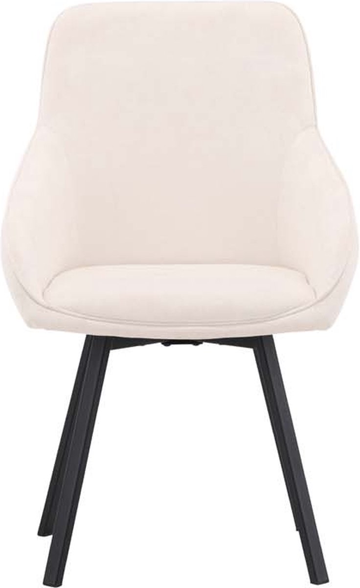 Rosie eetkamerstoel met armleuningen beige.