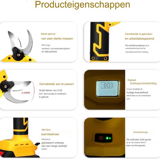 Snoeischaar electrisch - heggeschaar elektrische - elektrische snoeischaar van Merkloos	 — afbeelding 3