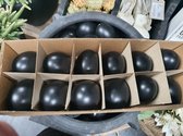 Eieren zwart doosje 12 stuks paasdecoratie Pasen eieren decoratief