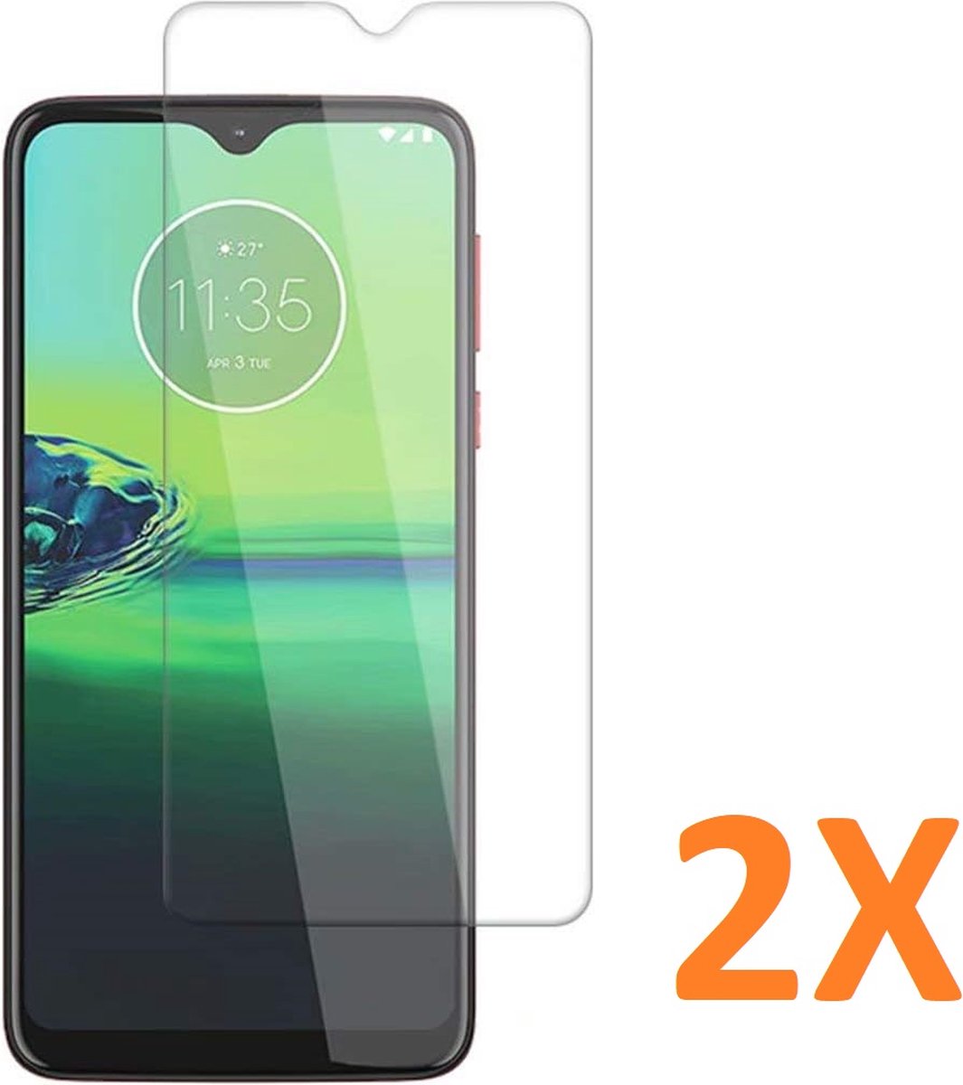 Screenprotector Glas - Tempered Glass Screen Protector Geschikt voor: Oppo A73 4G 2020 - 2x