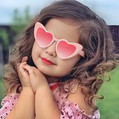 GoudenGracht - kinder zonnebril - kinder zonnebril meisjes - 1 tot 8 jaar - Roze Hartje
