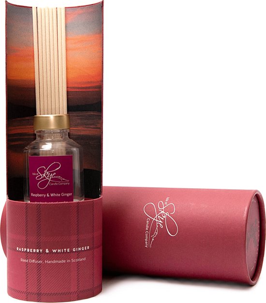 Foto: Reed diffuser framboos met gember 12 weken isle of skye candle