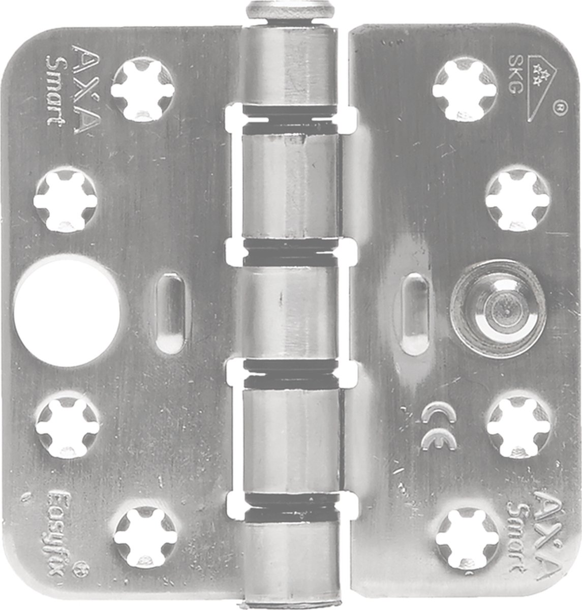 Smart Easyfix veiligheidsscharnier/89x89x3/rondhoek/RVS/SKG3