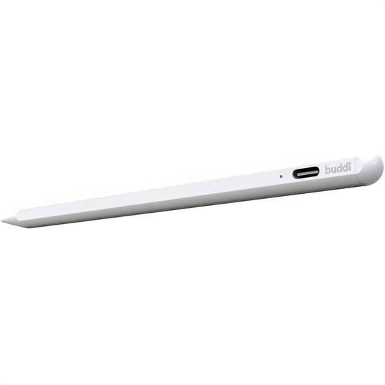 Buddi Flow Universele Actieve Stylus Pen met USB-C Poort - Kantelgevoelig - Magnetisch - Geschikt Voor o.a. Tekenen - Extra Tip - Geschikt voor Tablet, Telefoon en iPad - Wit — afbeelding 4
