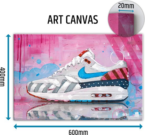 Sneaker canvas Piet Parra 60x40 cm
