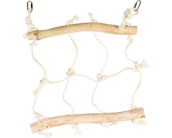 Duvoplus - Speelgoed Voor Dieren - Vogel - Klimnet Met Java Hout S - 40x35x3cm Bruin - 1st