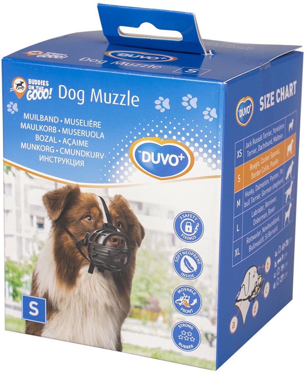 Bol.com Hondenmuilband rubber Zwart/rood S aanbieding