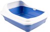 Toilette pour chat Birba avec rebord L - 56x39x21,5cm bleu clair